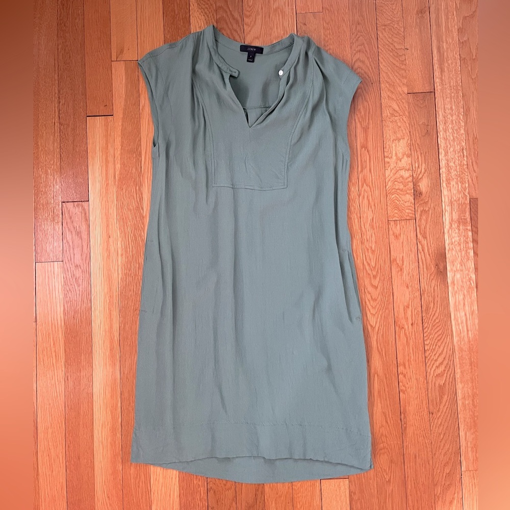 J.CREW Sleeveless Green Dress SZ sm